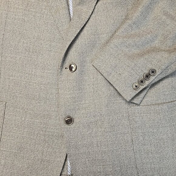 David Donahue Loro Piana Linen Tweed Blazer Mens Size 48 Semi Unstructured - Picture 9 of 13